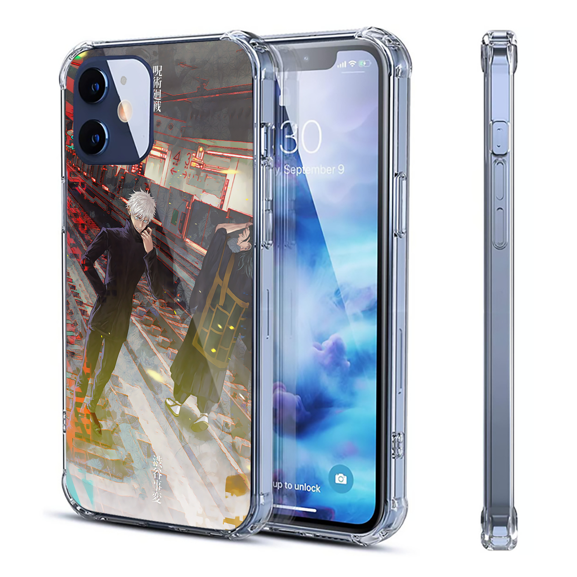 （画像用） 呪術廻戦 Jujutsu Kaisen 【iPhone 12シリーズ対応】透明スマホケース（クリアソフトケース）